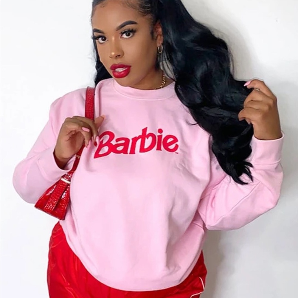SKINNY DIP CLASSIC BARBIE PINK SWEATSUIT LARGE NWOT